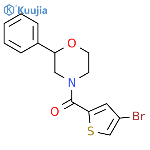 4-(4-bromothiophene-2-carbonyl)-2-phenylmorpholine structure