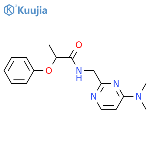 N-{[4-(dimethylamino)pyrimidin-2-yl]methyl}-2-phenoxypropanamide structure