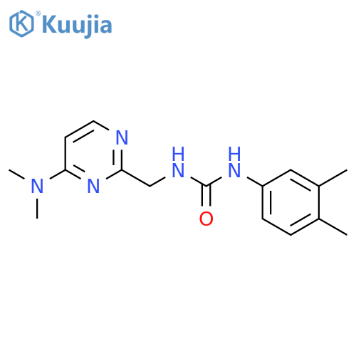 3-{[4-(dimethylamino)pyrimidin-2-yl]methyl}-1-(3,4-dimethylphenyl)urea structure