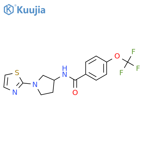N-[1-(1,3-thiazol-2-yl)pyrrolidin-3-yl]-4-(trifluoromethoxy)benzamide structure