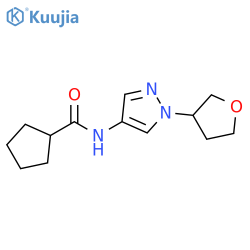 Cyclopentanecarboxamide, N-[1-(tetrahydro-3-furanyl)-1H-pyrazol-4-yl]- structure