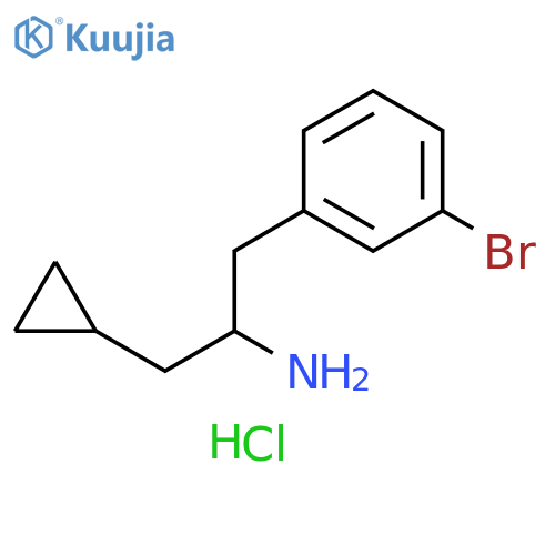1-(3-bromophenyl)-3-cyclopropylpropan-2-amine hydrochloride structure