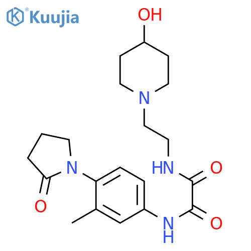 N'-[2-(4-hydroxypiperidin-1-yl)ethyl]-N-[3-methyl-4-(2-oxopyrrolidin-1-yl)phenyl]ethanediamide structure