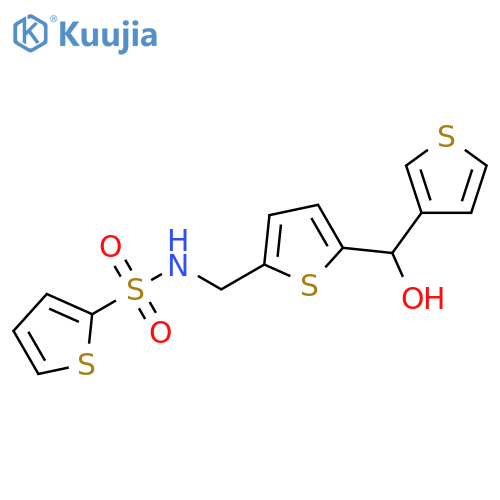 N-({5-[hydroxy(thiophen-3-yl)methyl]thiophen-2-yl}methyl)thiophene-2-sulfonamide structure