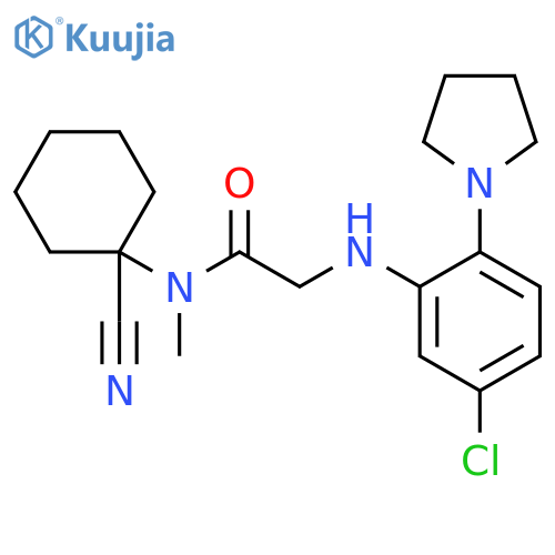 2-{[5-chloro-2-(pyrrolidin-1-yl)phenyl]amino}-N-(1-cyanocyclohexyl)-N-methylacetamide structure