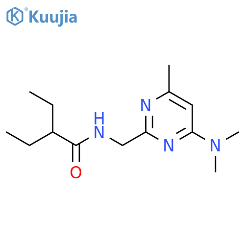 N-{[4-(dimethylamino)-6-methylpyrimidin-2-yl]methyl}-2-ethylbutanamide structure