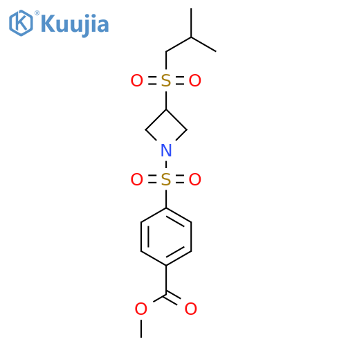methyl 4-{[3-(2-methylpropanesulfonyl)azetidin-1-yl]sulfonyl}benzoate structure