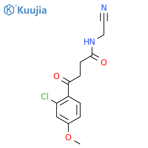 4-(2-chloro-4-methoxyphenyl)-N-(cyanomethyl)-4-oxobutanamide structure