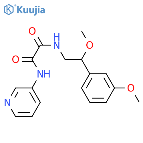 N-[2-methoxy-2-(3-methoxyphenyl)ethyl]-N'-pyridin-3-yloxamide structure