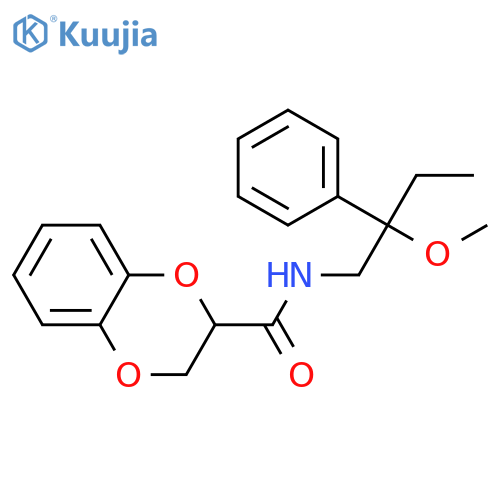 N-(2-methoxy-2-phenylbutyl)-2,3-dihydro-1,4-benzodioxine-3-carboxamide structure