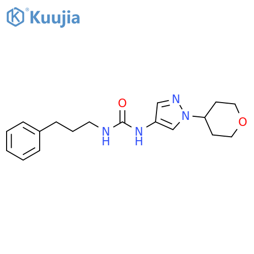 Urea, N-(3-phenylpropyl)-N'-[1-(tetrahydro-2H-pyran-4-yl)-1H-pyrazol-4-yl]- structure