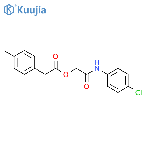 [(4-chlorophenyl)carbamoyl]methyl 2-(4-methylphenyl)acetate structure