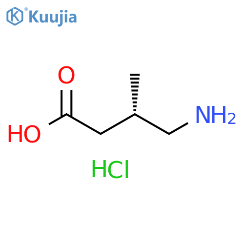 (3S)-4-amino-3-methylbutanoic acid hydrochloride structure