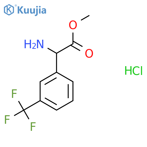 methyl 2-amino-2-[3-(trifluoromethyl)phenyl]acetate hydrochloride structure