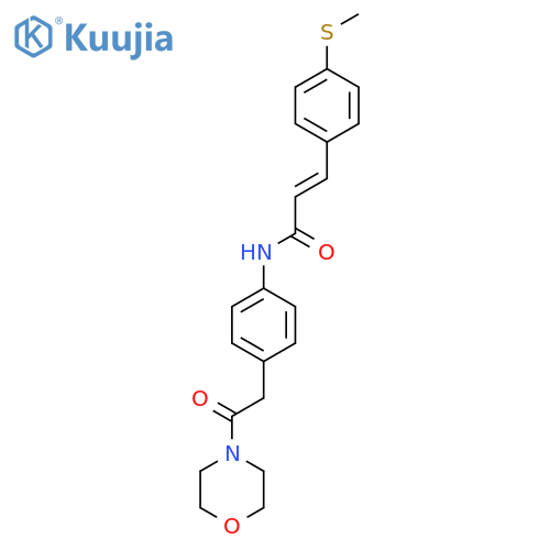 (2E)-3-4-(methylsulfanyl)phenyl-N-{4-2-(morpholin-4-yl)-2-oxoethylphenyl}prop-2-enamide structure