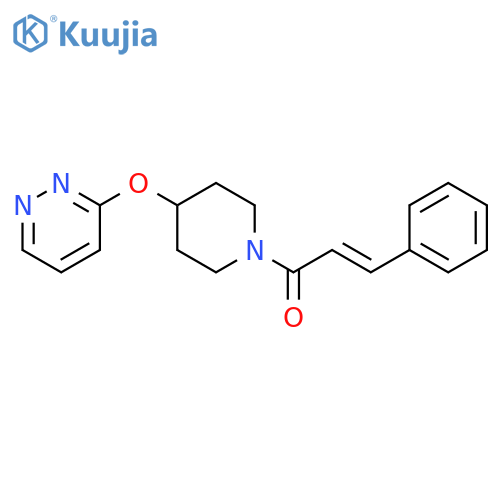 (2E)-3-phenyl-1-[4-(pyridazin-3-yloxy)piperidin-1-yl]prop-2-en-1-one structure