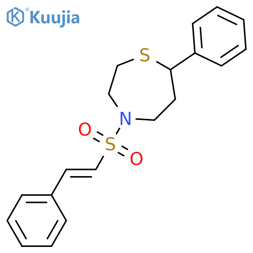 7-phenyl-4-[(E)-2-phenylethenesulfonyl]-1,4-thiazepane structure