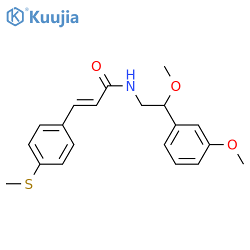 (E)-N-[2-methoxy-2-(3-methoxyphenyl)ethyl]-3-(4-methylsulfanylphenyl)prop-2-enamide structure