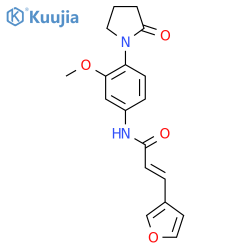 (2E)-3-(furan-3-yl)-N-3-methoxy-4-(2-oxopyrrolidin-1-yl)phenylprop-2-enamide structure