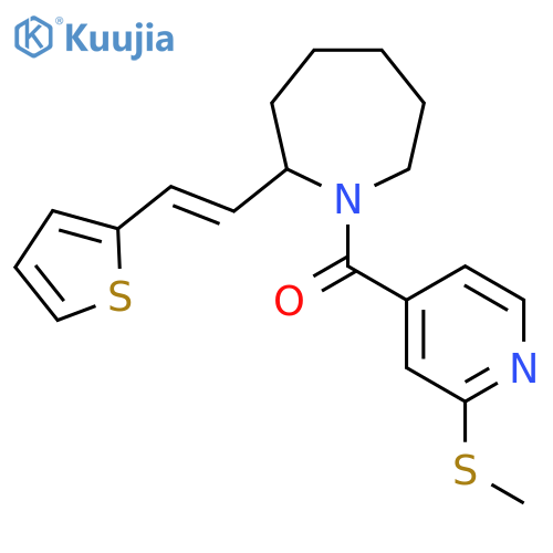 1-[2-(Methylsulfanyl)pyridine-4-carbonyl]-2-[2-(thiophen-2-yl)ethenyl]azepane structure