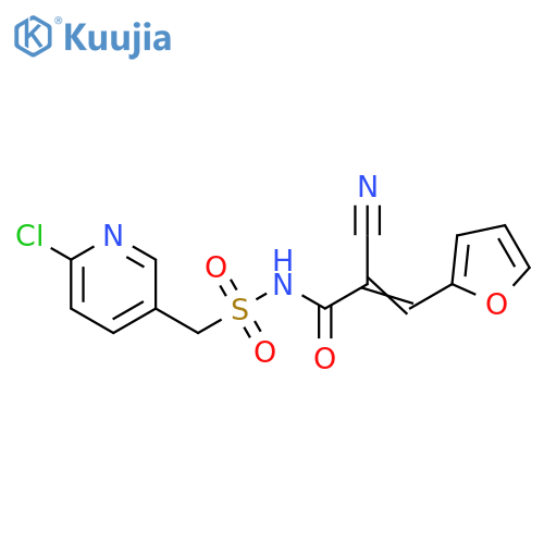 2-Propenamide, N-[[(6-chloro-3-pyridinyl)methyl]sulfonyl]-2-cyano-3-(2-furanyl)- structure
