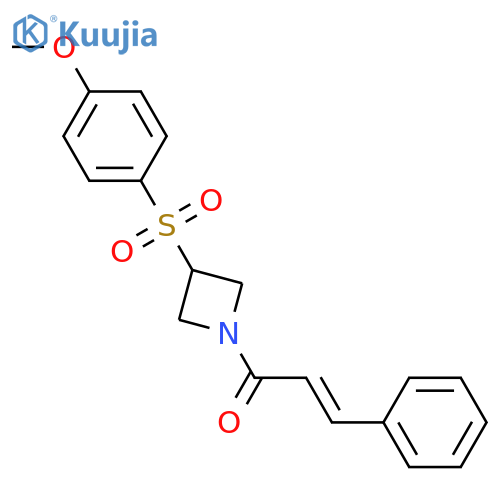 (2E)-1-[3-(4-methoxybenzenesulfonyl)azetidin-1-yl]-3-phenylprop-2-en-1-one structure