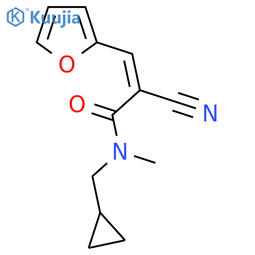 (Z)-2-Cyano-N-(cyclopropylmethyl)-3-(furan-2-yl)-N-methylprop-2-enamide structure