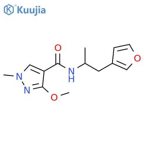 N-[1-(furan-3-yl)propan-2-yl]-3-methoxy-1-methyl-1H-pyrazole-4-carboxamide structure