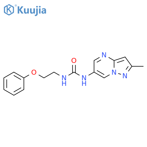 3-{2-methylpyrazolo[1,5-a]pyrimidin-6-yl}-1-(2-phenoxyethyl)urea structure