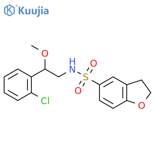 N-(2-(2-chlorophenyl)-2-methoxyethyl)-2,3-dihydrobenzofuran-5-sulfonamide structure