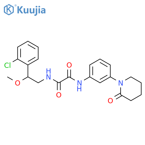 N1-[2-(2-Chlorophenyl)-2-methoxyethyl]-N2-[3-(2-oxo-1-piperidinyl)phenyl]ethanediamide structure