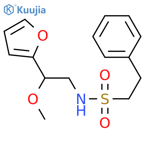 N-[2-(furan-2-yl)-2-methoxyethyl]-2-phenylethanesulfonamide structure