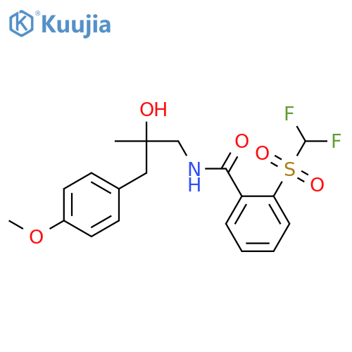 2-difluoromethanesulfonyl-N-[2-hydroxy-3-(4-methoxyphenyl)-2-methylpropyl]benzamide structure