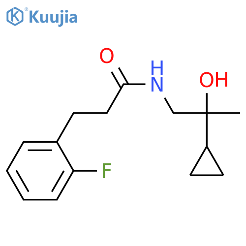 N-(2-cyclopropyl-2-hydroxypropyl)-3-(2-fluorophenyl)propanamide structure