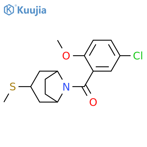 8-(5-chloro-2-methoxybenzoyl)-3-(methylsulfanyl)-8-azabicyclo[3.2.1]octane structure