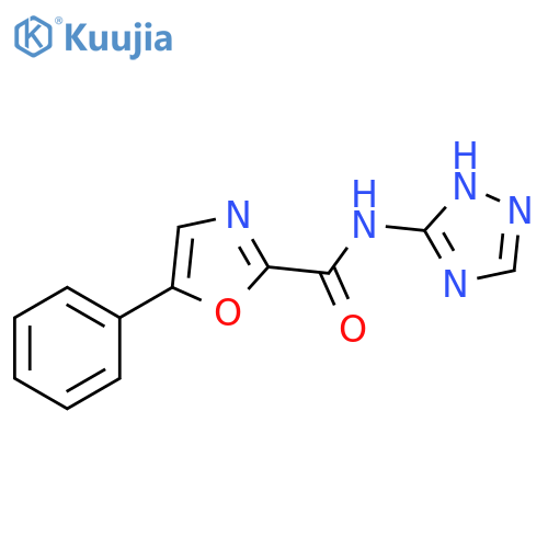 5-phenyl-N-(1H-1,2,4-triazol-5-yl)-1,3-oxazole-2-carboxamide structure
