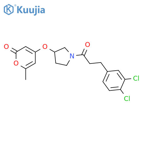 4-[[1-[3-(3,4-Dichlorophenyl)-1-oxopropyl]-3-pyrrolidinyl]oxy]-6-methyl-2H-pyran-2-one structure
