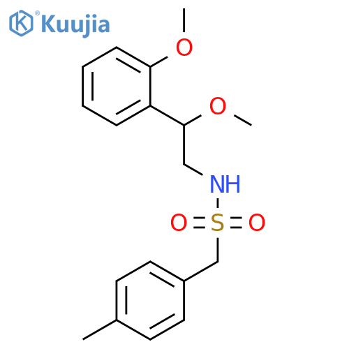 N-[2-methoxy-2-(2-methoxyphenyl)ethyl]-1-(4-methylphenyl)methanesulfonamide structure