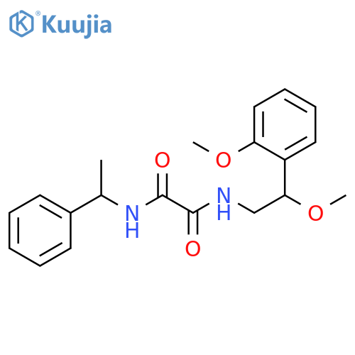 N1-[2-Methoxy-2-(2-methoxyphenyl)ethyl]-N2-(1-phenylethyl)ethanediamide structure