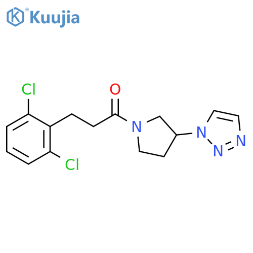 3-(2,6-Dichlorophenyl)-1-[3-(1H-1,2,3-triazol-1-yl)-1-pyrrolidinyl]-1-propanone structure