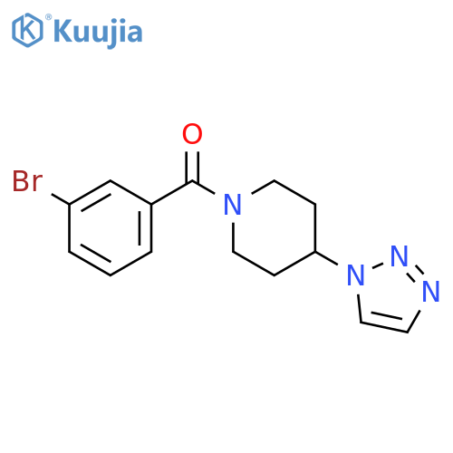 (3-Bromophenyl)[4-(1H-1,2,3-triazol-1-yl)-1-piperidinyl]methanone structure
