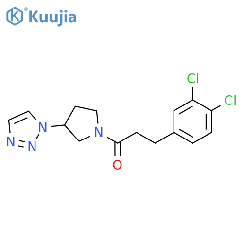 3-(3,4-dichlorophenyl)-1-[3-(triazol-1-yl)pyrrolidin-1-yl]propan-1-one structure