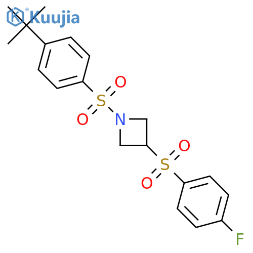 1-(4-tert-butylbenzenesulfonyl)-3-(4-fluorobenzenesulfonyl)azetidine structure