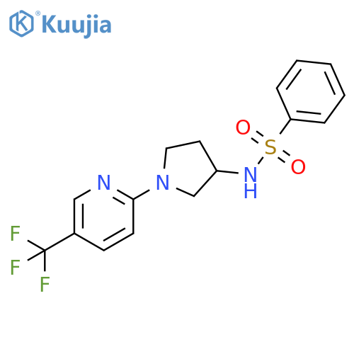 N-{1-[5-(trifluoromethyl)pyridin-2-yl]pyrrolidin-3-yl}benzenesulfonamide structure