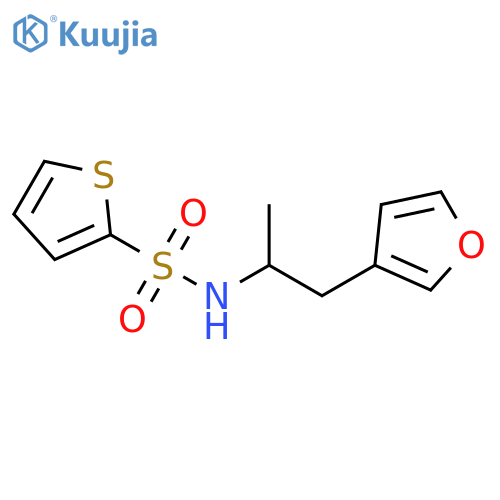 N-[1-(furan-3-yl)propan-2-yl]thiophene-2-sulfonamide structure