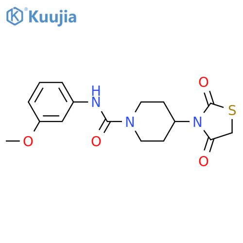 4-(2,4-Dioxo-3-thiazolidinyl)-N-(3-methoxyphenyl)-1-piperidinecarboxamide structure