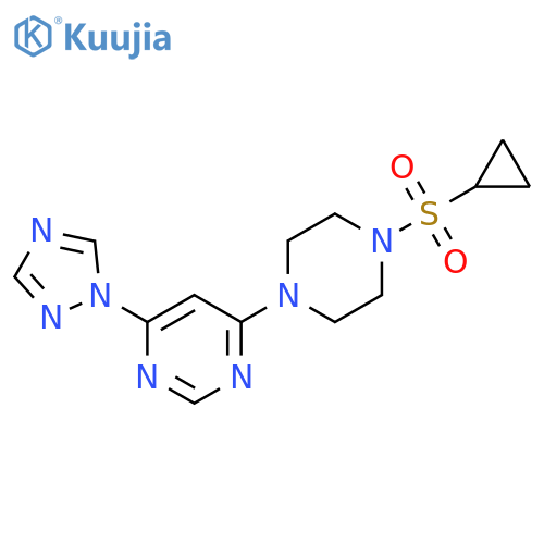4-[4-(Cyclopropylsulfonyl)-1-piperazinyl]-6-(1H-1,2,4-triazol-1-yl)pyrimidine structure