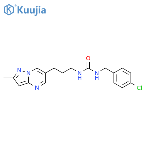 N-[(4-Chlorophenyl)methyl]-N′-[3-(2-methylpyrazolo[1,5-a]pyrimidin-6-yl)propyl]urea structure