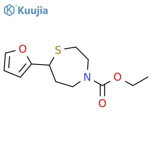 ethyl 7-(furan-2-yl)-1,4-thiazepane-4-carboxylate structure
