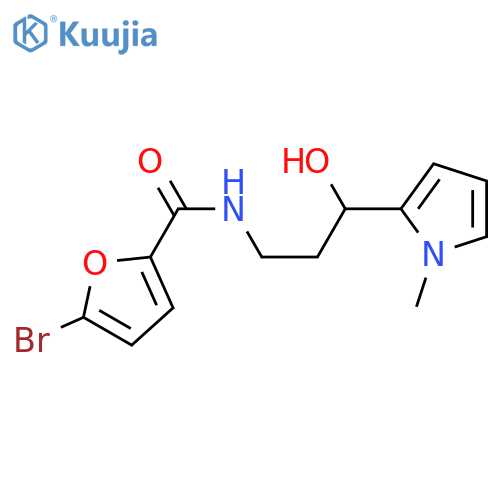 5-bromo-N-[3-hydroxy-3-(1-methyl-1H-pyrrol-2-yl)propyl]furan-2-carboxamide structure